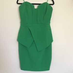 Strapless Green Dress